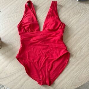 SOLD NWT Andie Swim Mykonos One Piece, Sz Small, Cherry Red